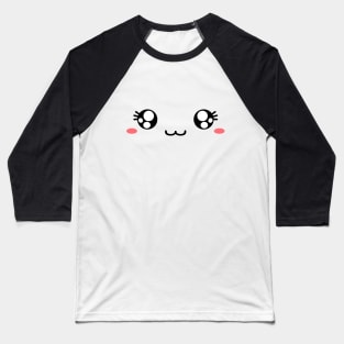 Cute Female Cate Face Baseball T-Shirt